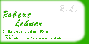 robert lehner business card